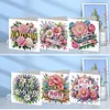 uk.everydayedeals 6Pcs DIY Diamond Painting Greeting Card - Flowers