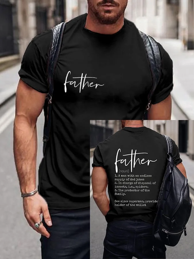 Men's Father Definition Print T-shirt socialshop