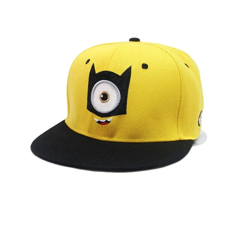 Fashion Baseball Cap Snapbacks Children Cartoon Minions Hat Embroidery Big Eye Casquette for Boy and Girl