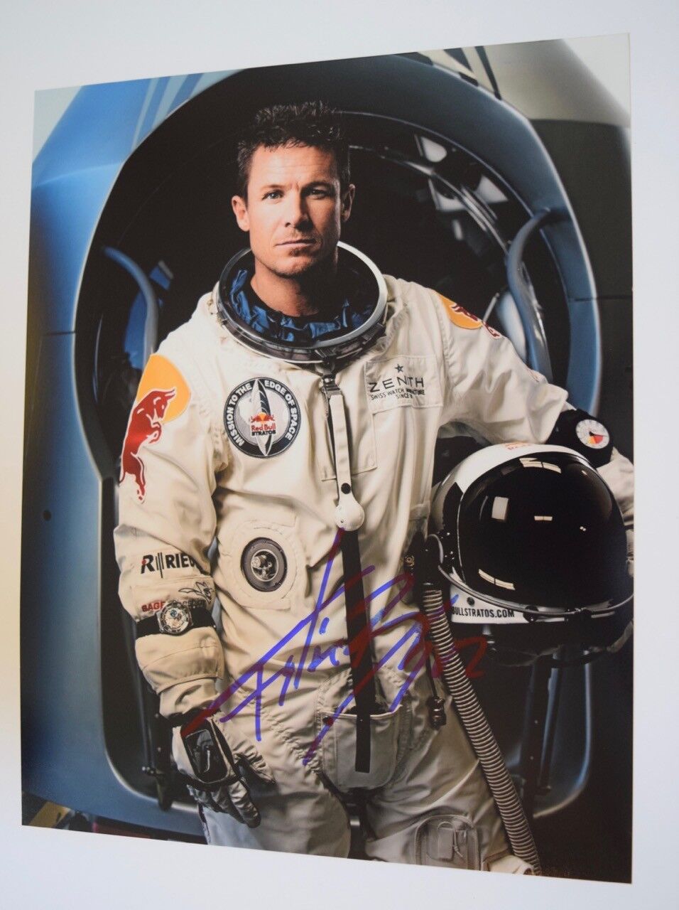 Felix Baumgartner Signed Autographed 11x14 Photo Poster painting Skydiver Basejumper COA VD