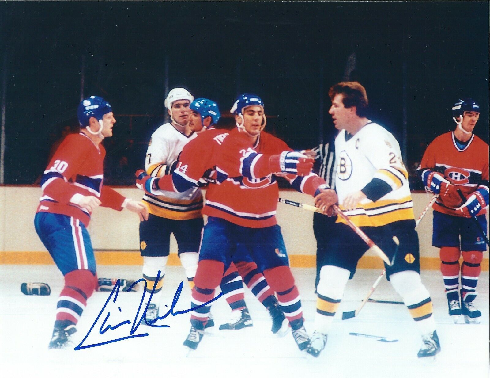 Autographed 8X10 CHRIS NILAN Montreal Canadiens Photo Poster painting - w/COA