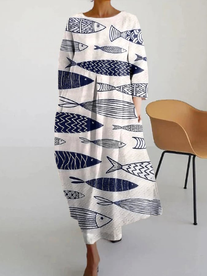 Women's Fish Print Dress