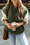 Women's Warm Corduroy Fleece Buttoned Bomber Jacket