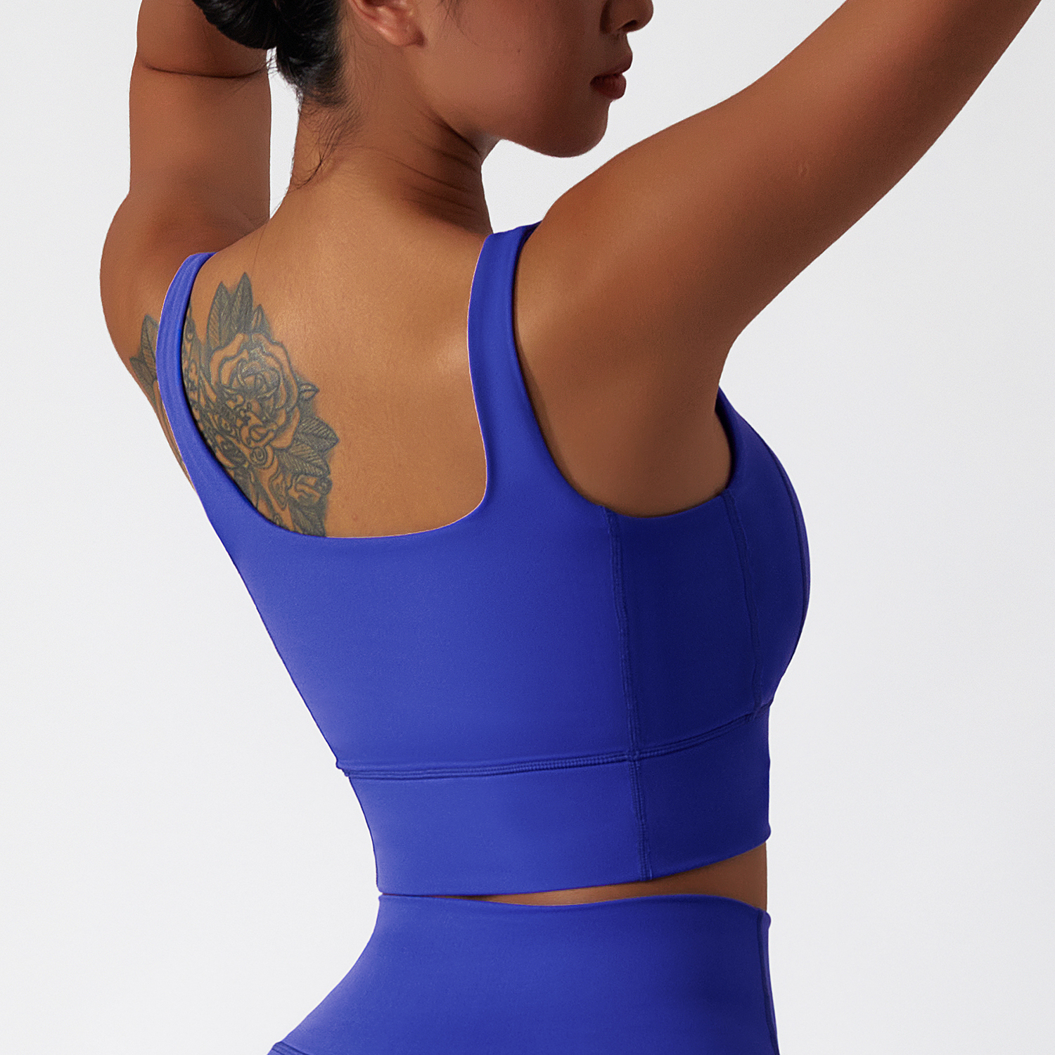 Buy Hergymclothing Klein Blue cloud feeling high impact push up shock absorber running sports bra padded at an affordable price