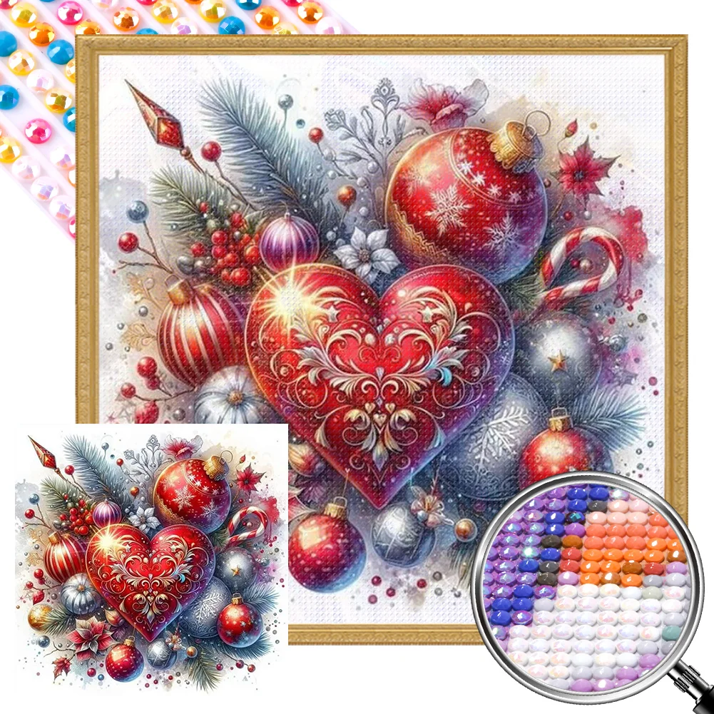 Full Round Partial AB Diamond Painting - Xmas Love Ball(Canvas|35*35cm)