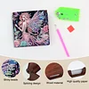 Wooden DIY Fairy Beauty Diamond Painting Kit Note Box with 160 Papers for Office