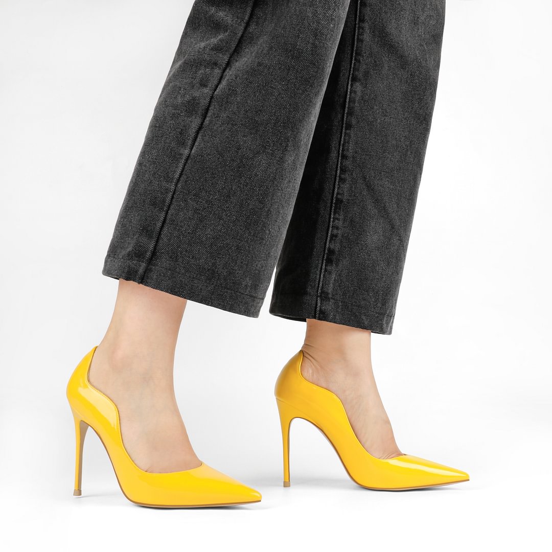 100mm Women's Party Wedding Classic Pumps Fashion Edge Design High Heels Stilettos-MERUMOTE