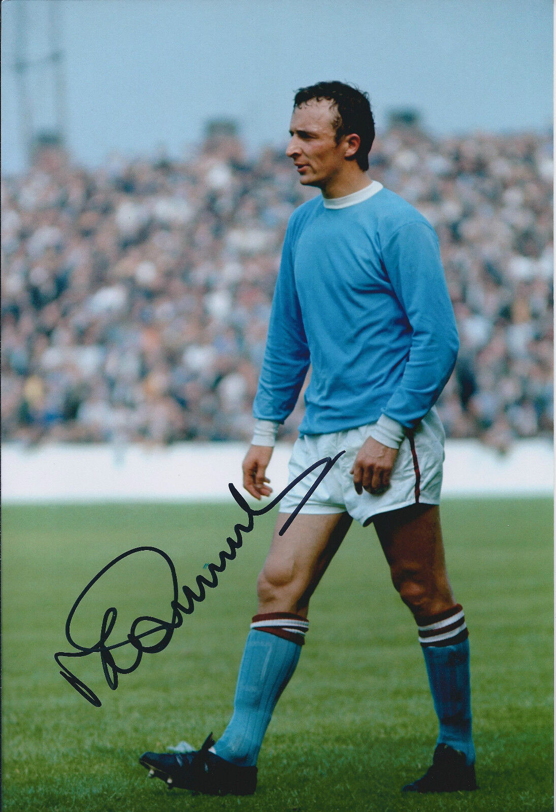 Mike SUMMERBEE SIGNED COA Autograph 12x8 Photo Poster painting AFTAL Man City Genuine RARE