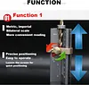 3 in 1 Multifunctional Measuring Meter Drill Depth Meter Drill Stop Measure and Drill Point Angle Meter Grinding Gage and Table Saw Height Meter Woodworking Tool