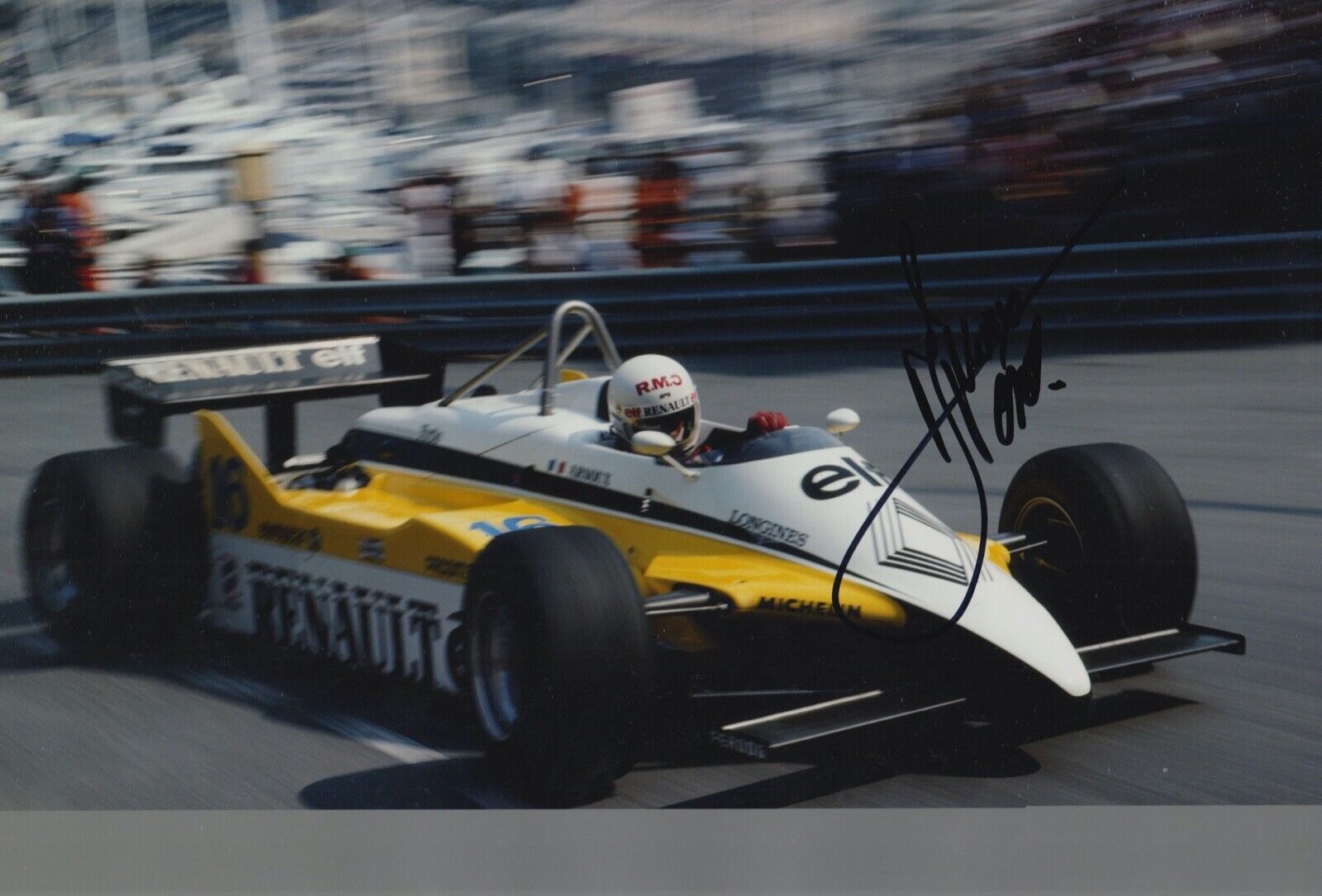 Rene Arnoux Hand Signed 12x8 Photo Poster painting F1 Autograph Renault Elf 1