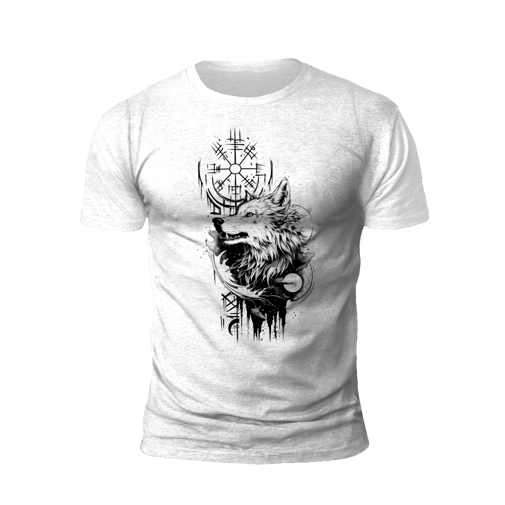 Norse Wolf and Compass T-Shirt