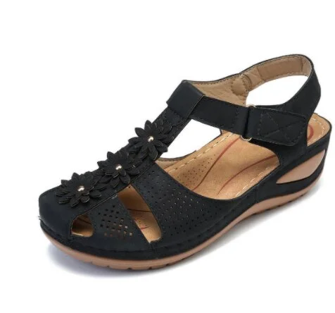 Women Comfortable Outdoor Sandals Casual Plus Size Slippers Round on Plus Size Wedge Shoes Sandalias Plataforma Mujer