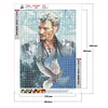 Johnny halliday - 30*40cm - peinture au diamant rond
