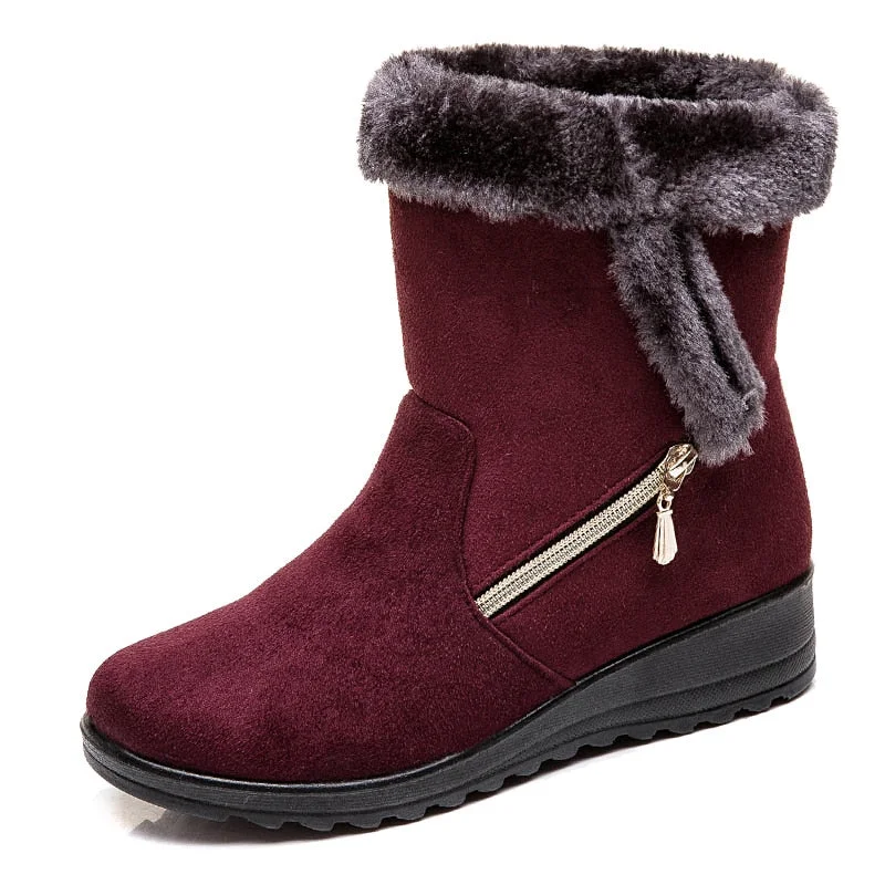 Women Boots 2019 New Snow Boots For Winter Shoes Woman Wedges Heels Botas Mujer Plus Size 43 Ankle Boots For Women Booties