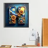 5D DIY Full Square Drill Partial AB Drill Diamond Painting Letter H Kit 35x35cm