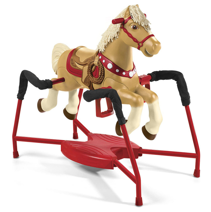 chestnut plush interactive riding horse