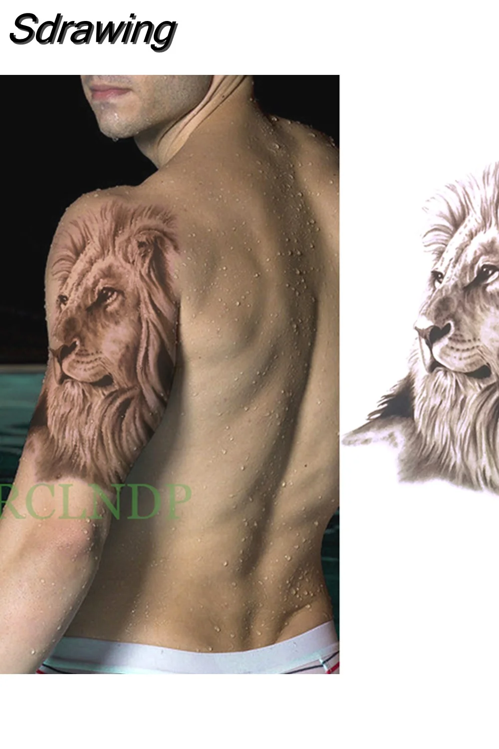 Sdrawing Temporary Tattoo Sticker crow tiger Ganesha wolf forest tatto stickers flash tatoo fake tattoos for women men 7