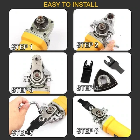 Universal interface for angle grinder accessories