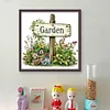 Garden Sign-18CT Stamped Cross Stitch 25*25cm/9.84*9.84in tapestrymarket