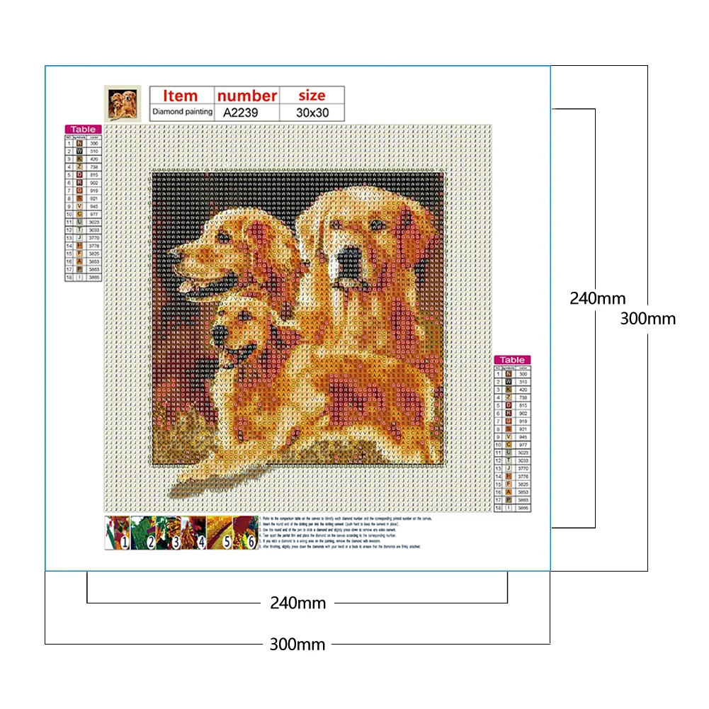 Diamond Painting - Full Round/Square Drill - Animals(30*30 - 50*50cm)