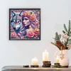 Girl Wolf - Crystal Rhinestone Diamond Painting