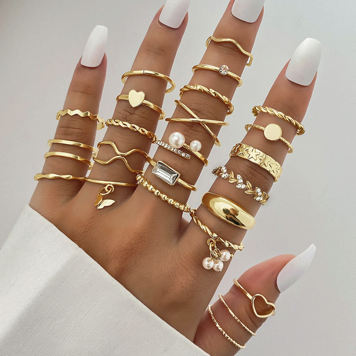 Clearance Special Price: $19.99 Women's Knuckle Ring Set (23-Piece)
