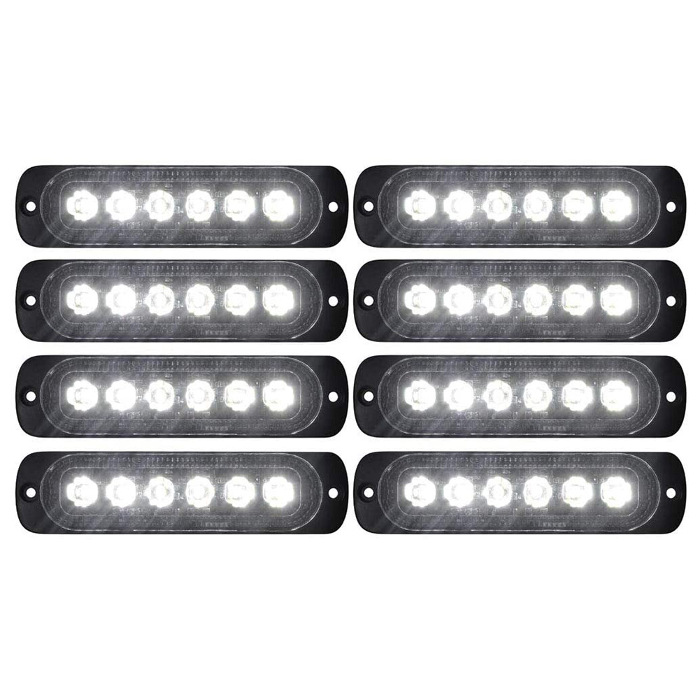 

8pcs LED Truck Forklift Side Light 6-Bulb Strobe Light, 501 Original
