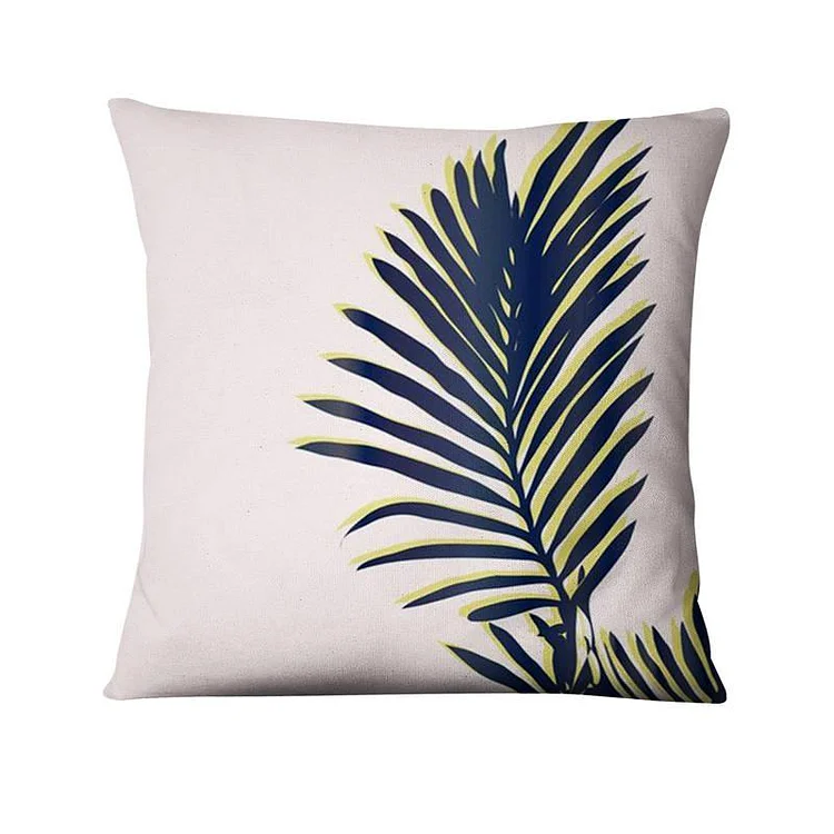 Linen Pillow Case  - Tropical Palm Leaf 45*45cm