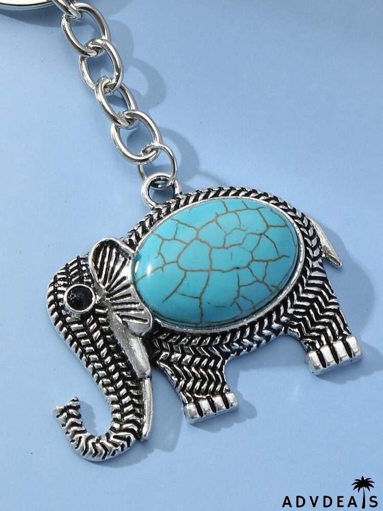 Elephant Charm Keychain