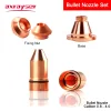 DNE Laser Nozzle CINCINNATI Lasermech Raytools Head Parts With Nut Base Bullet Shape Single Double Layer 1.2 1.5 Pure Copper