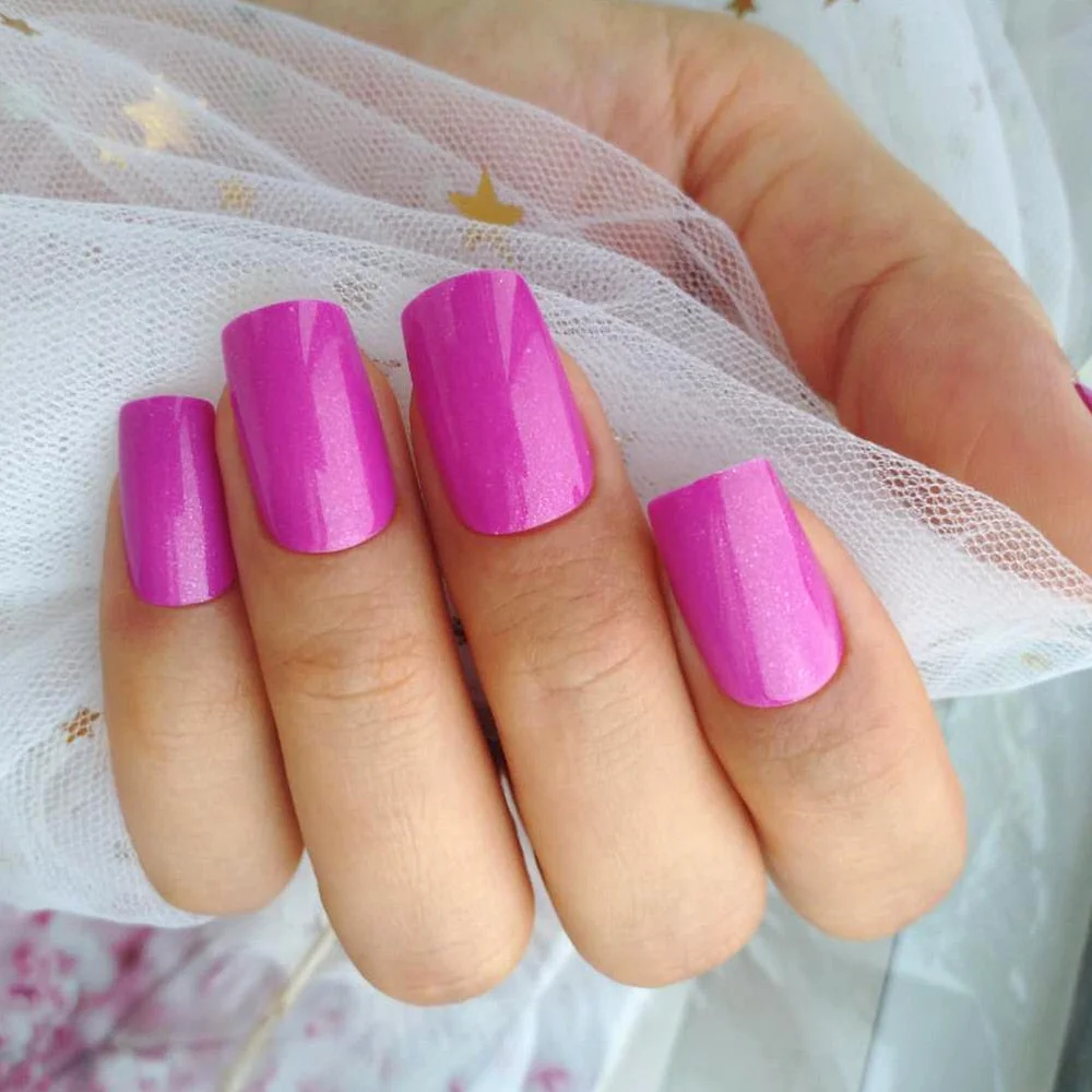 24Pcs Glossy Black Long Press On False Nails Lady Artificial Fake Nails For Design DIY Full Cover Tips Manicure Tool-Nail Inspo