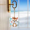 >SALE<8PCS Double Sided Round Diamond Painting Art Keychain Pendant (Squirrel #6)