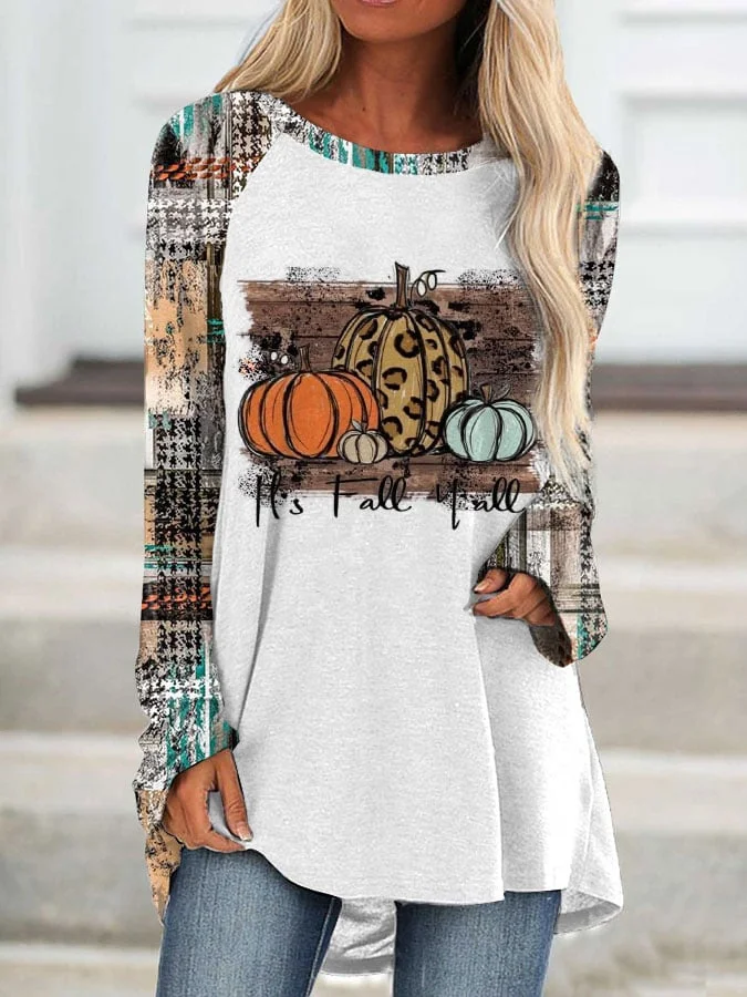 Women&#039;s Ethnic Western It&#039;s Fall Yall Pumpkin Print T-Shirt