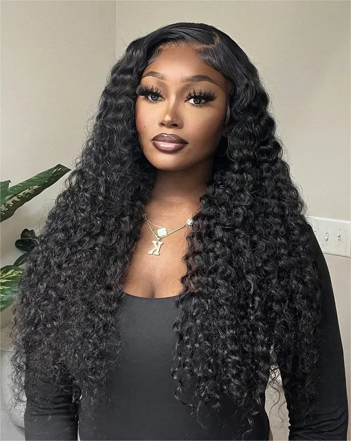 Lady Hanne Affordable Super Soft Deep Wave Pre-Plucked 13x4 HD Lace Wigs