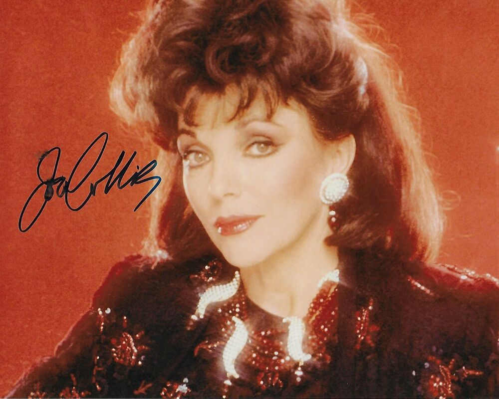 Joan Collins Dynasty Original Signed 8X10 Photo Poster painting #2 (signature slightly smudged)