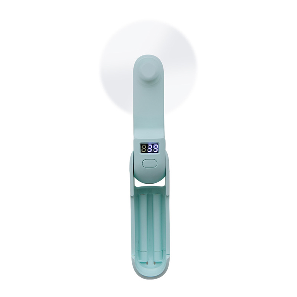 

USB Rechargeable Mini Fan Portable Handheld Foldable Fan Mobile Phone Stand, Green, 501 Original