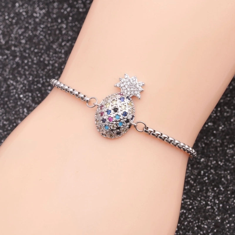 Stainless Steel Chain Sun Flower Ladies Adjustable Bracelet