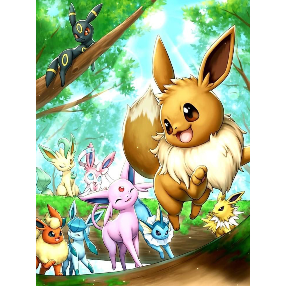 Pokemon 30*40cm(canvas) full round drill diamond painting