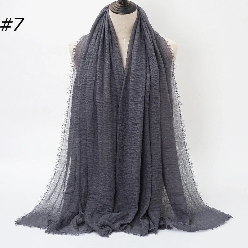 20 Pieces Fashion Solid Color Cotton Pashmina Scarves