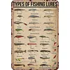 Type Of Fishing Lures - Vintage Metal Signs - 20*30cm/30*40cm