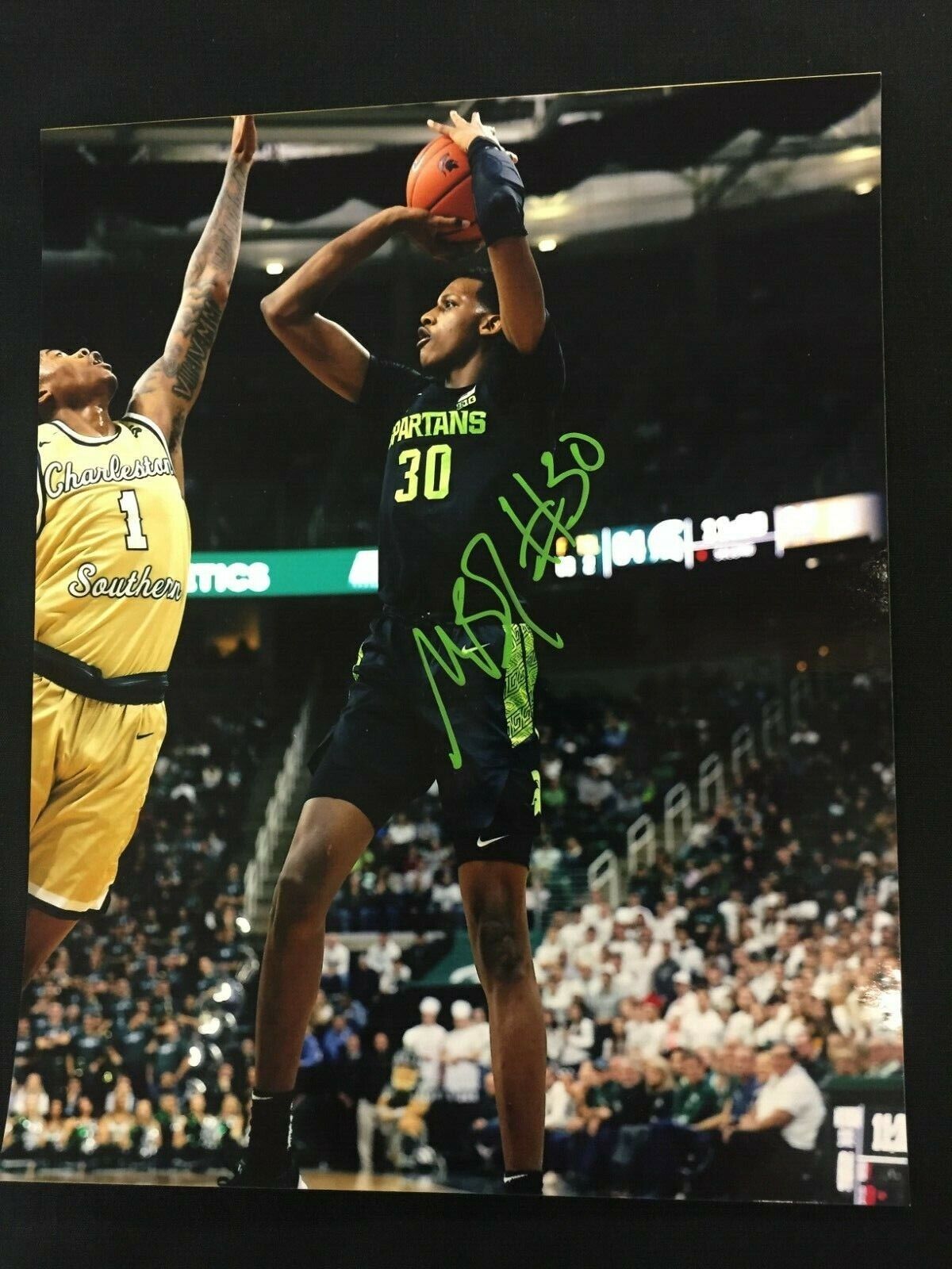 Marcus Bingham Signed Autographed 8x10 Photo Poster painting Michigan State Spartans Basketball