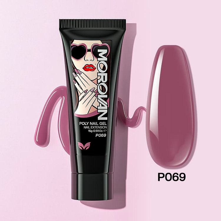 Puce Red Poly Nail Gel