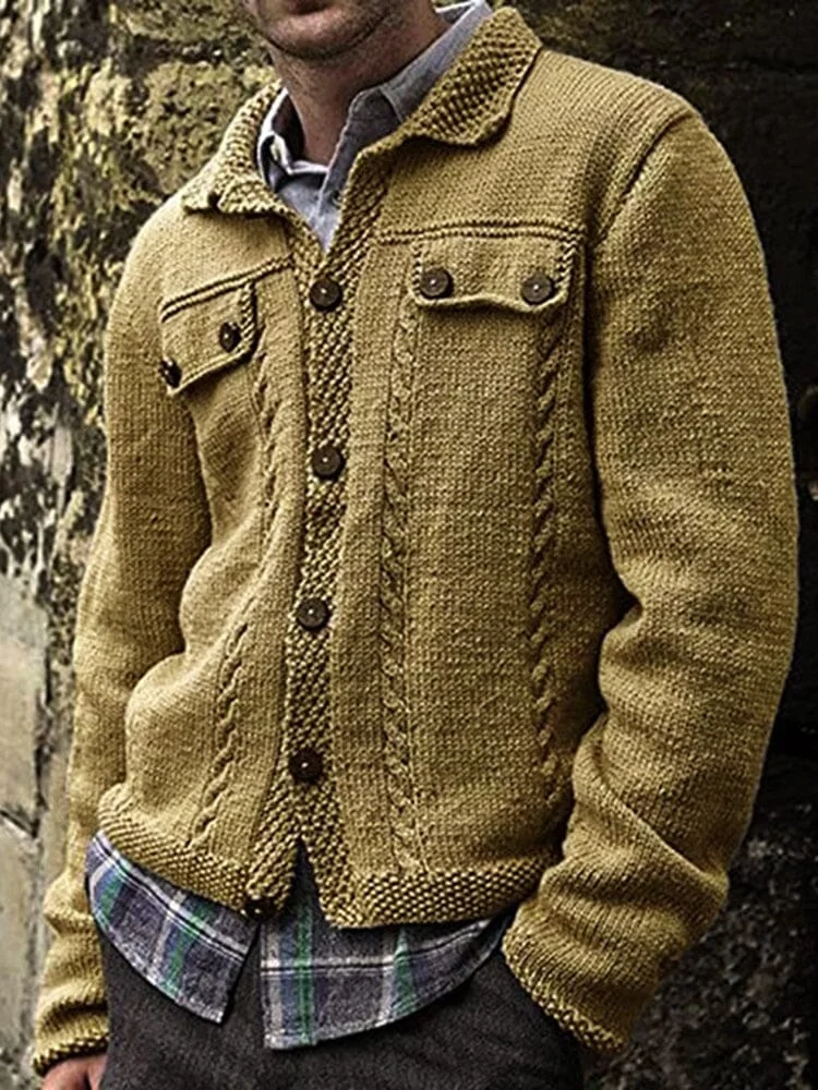 Single-Breasted Button Sweater Coat QueenFunky