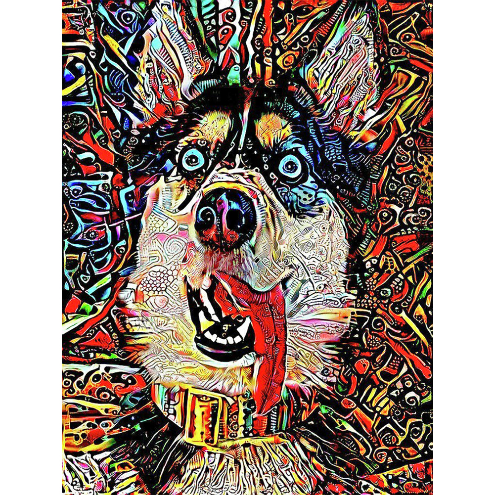 

Psychedelic Dog - Round Drill Diamond Painting - 30*40CM, 501 Original