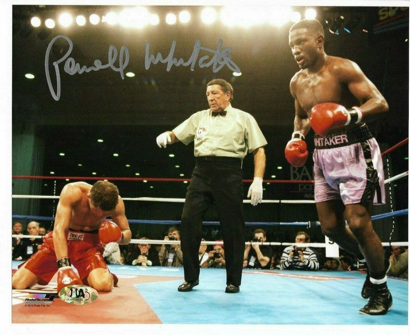 Boxing Legend Pernell Whitaker D.19 4xW Champ #10 out of 100 Greatest Boxers MAB