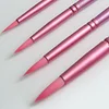 (US Local)4Pcs Watercolor Paint Brushes Long Handle Brushes for Artist Students (Pink)