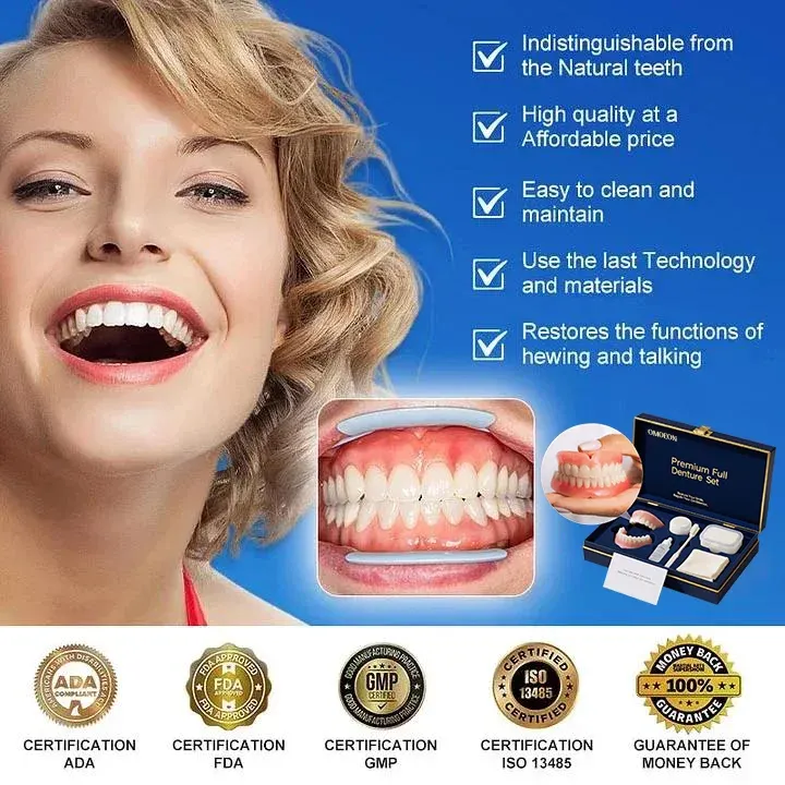 Ends Today: 70% OFF! ⏰ Medical Full Denture with Strong Suctiond🦷Obtain American Dental Association (ADA) Certification