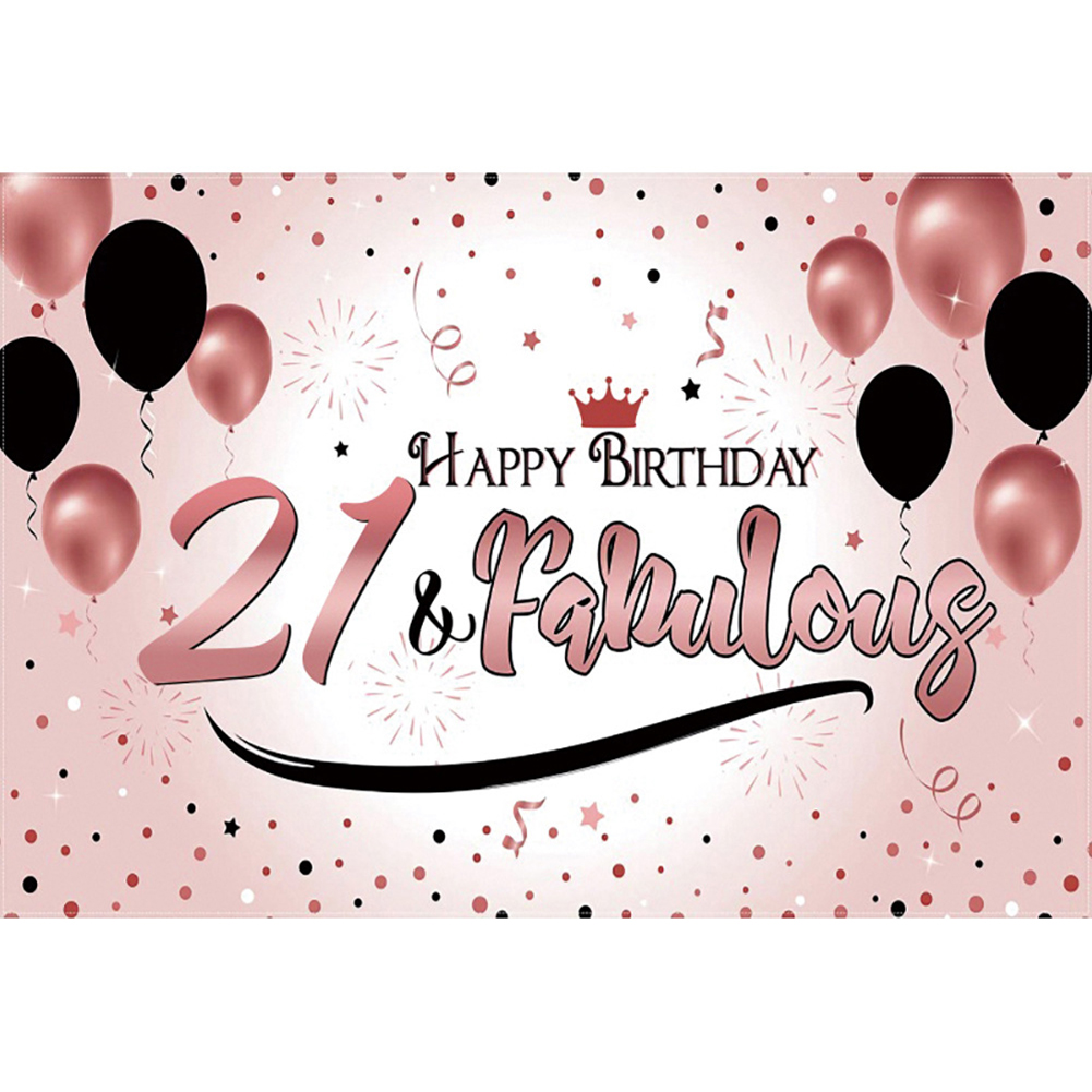 

21St Birthday Backdrop Wall Decor Photo Studio Photography Background Cloth, 501 Original