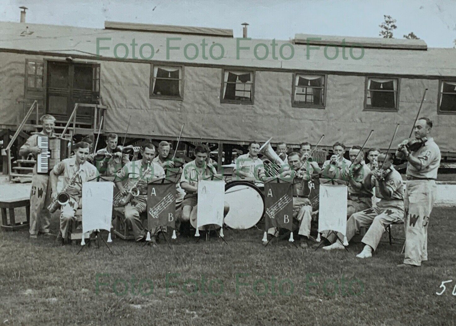 Camp Shelby POWs Kriegsgefangenen Lager Foto Afrikakorps WK 2 (oy-229