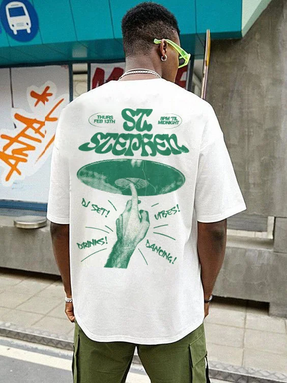 ST STEPHEN Printing Casual Men's T-shirt